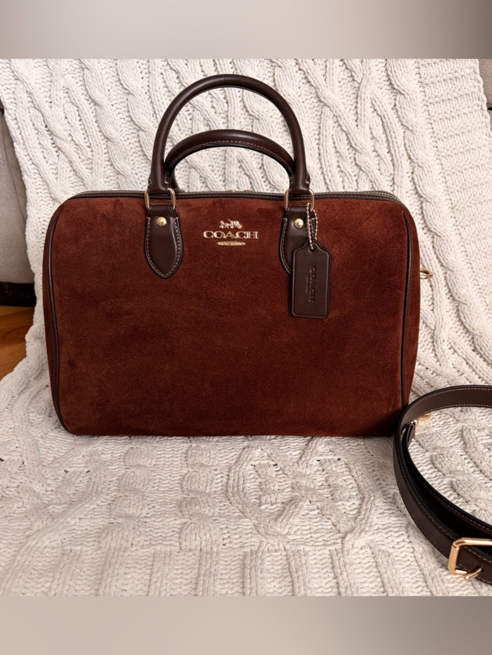 Coach Large Suede Rowan